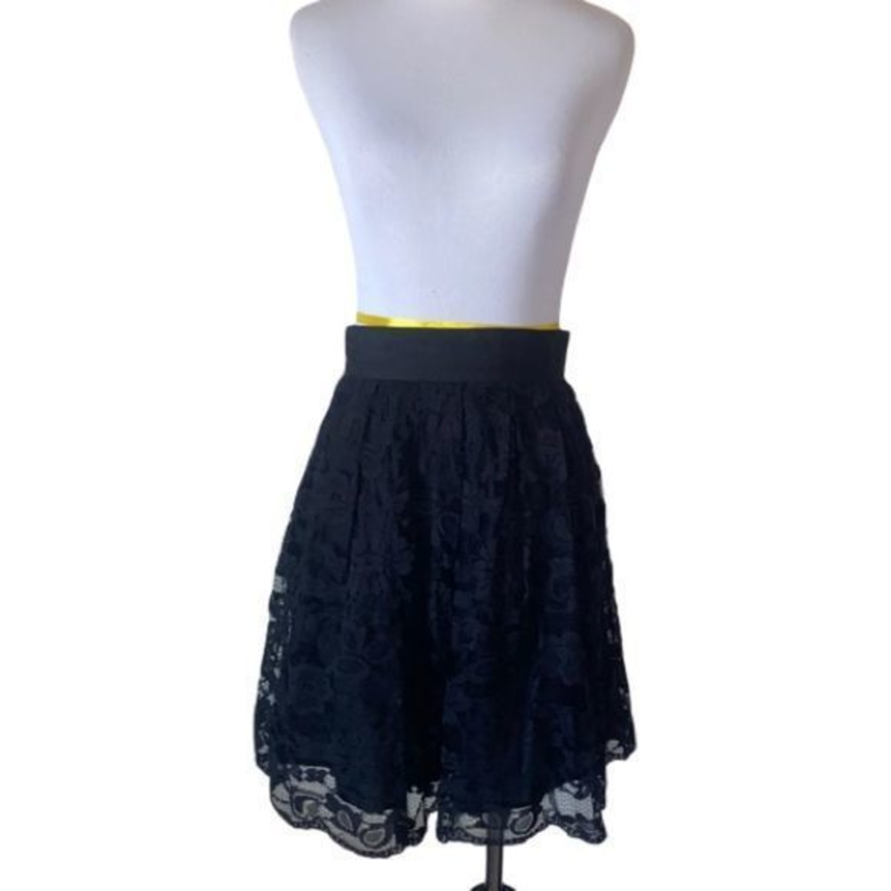 5/$30 🎈 BB Dakota womens black lace skirt womens size 4